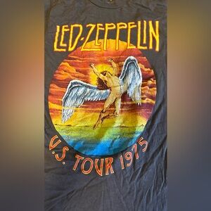 Led Zeppelin Black 'U.S. Tour 1975' Short Sleeve Tee